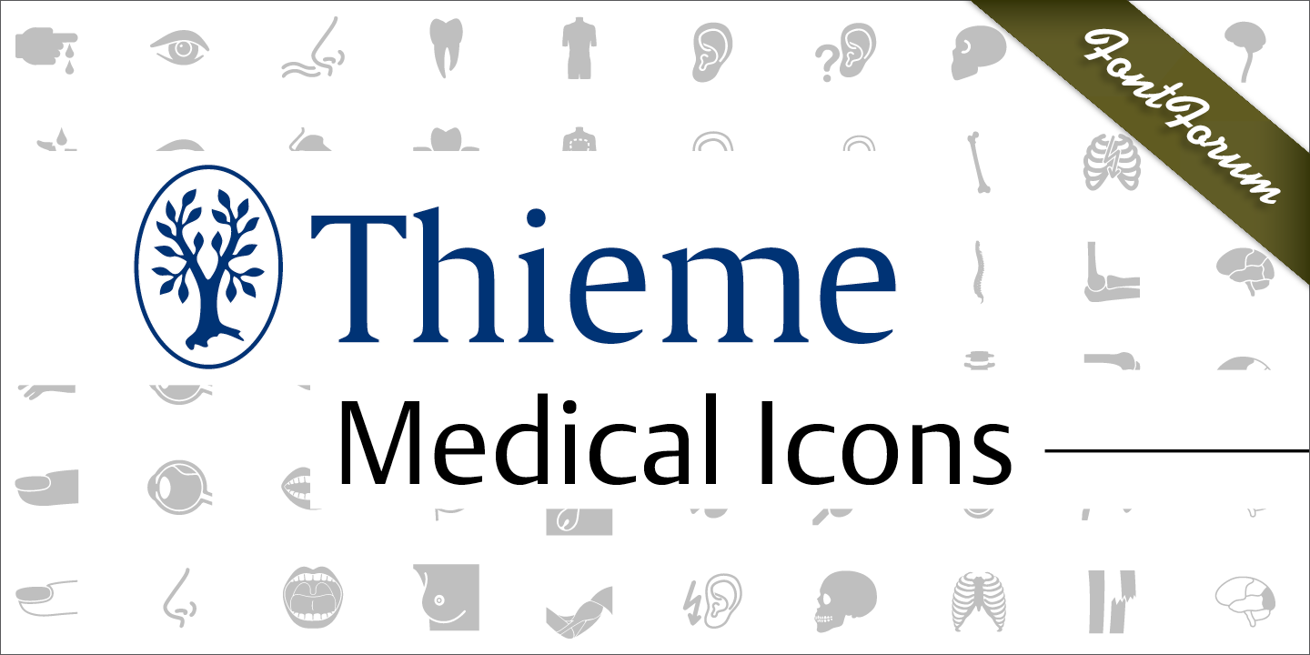 Пример шрифта Medical Icons #1